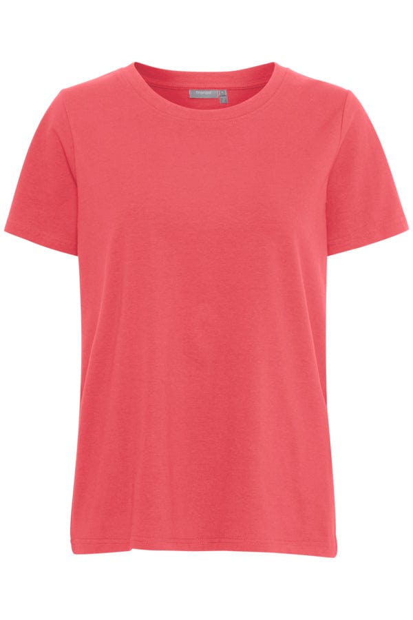 Fransa Cotton T Shirt Coral Paradise