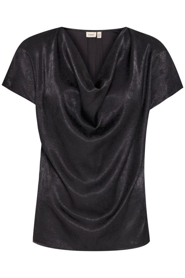 Fransa Cowl Neck Top Black