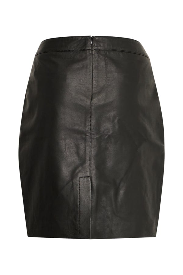 Fransa Leather Skirt Black