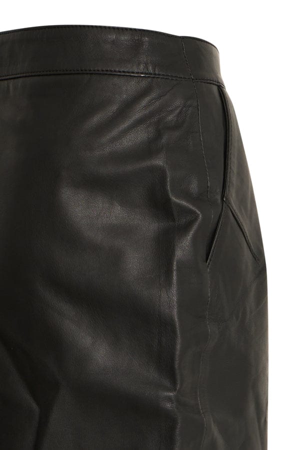 Fransa Leather Skirt Black