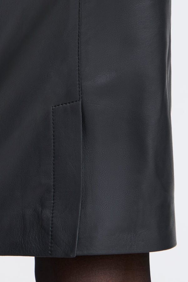 Fransa Leather Skirt Black