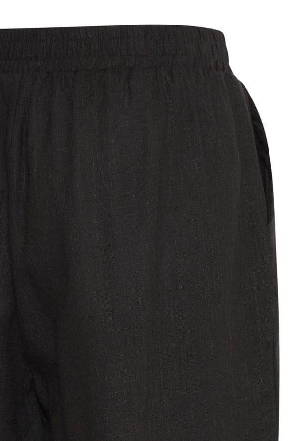 Fransa Linen Blend Shorts Black