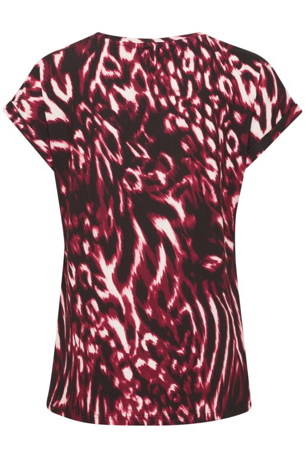 Fransa Printed Top Plum Multi