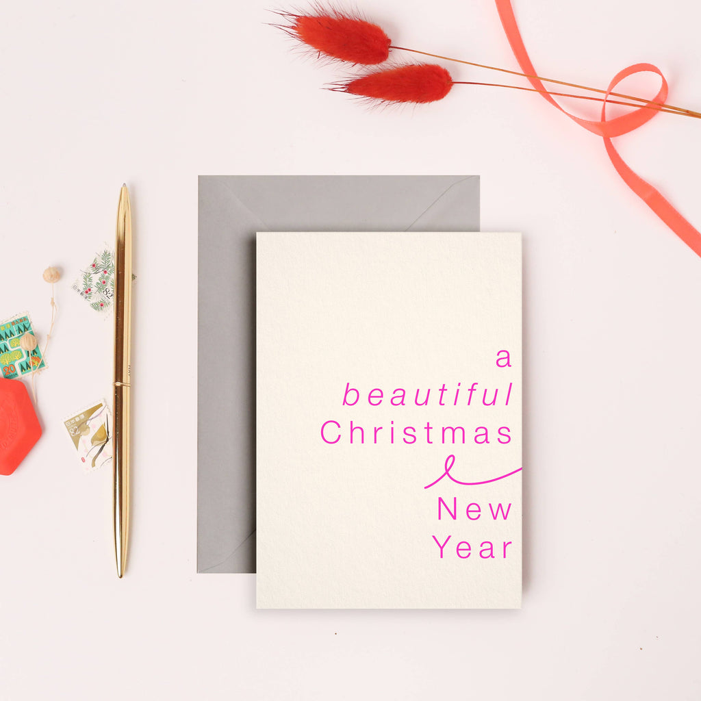 I am Roxanne - Beautiful Christmas  New Year Neon Card | Holiday Card Xmas