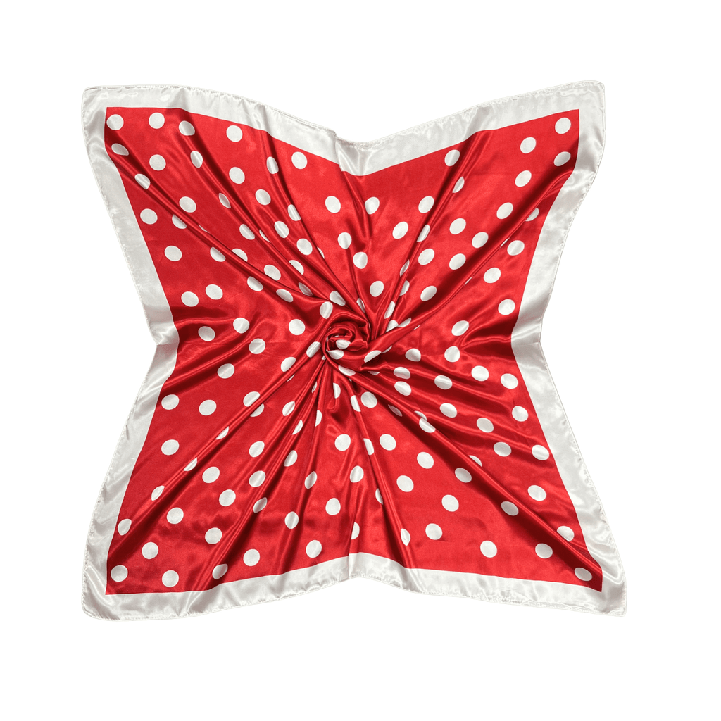 Lili Scarves - Polka Dot Pattern Silk Touch Square Scarf