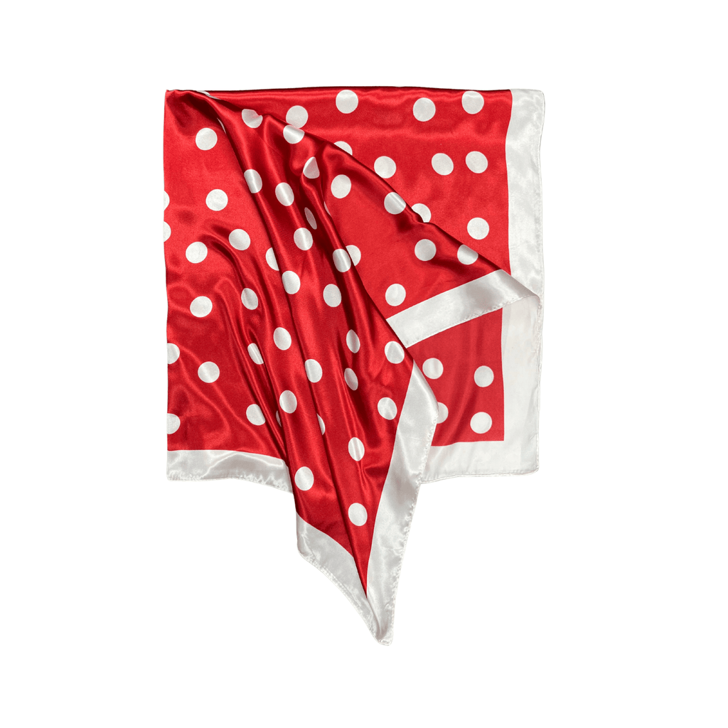 Lili Scarves - Polka Dot Pattern Silk Touch Square Scarf