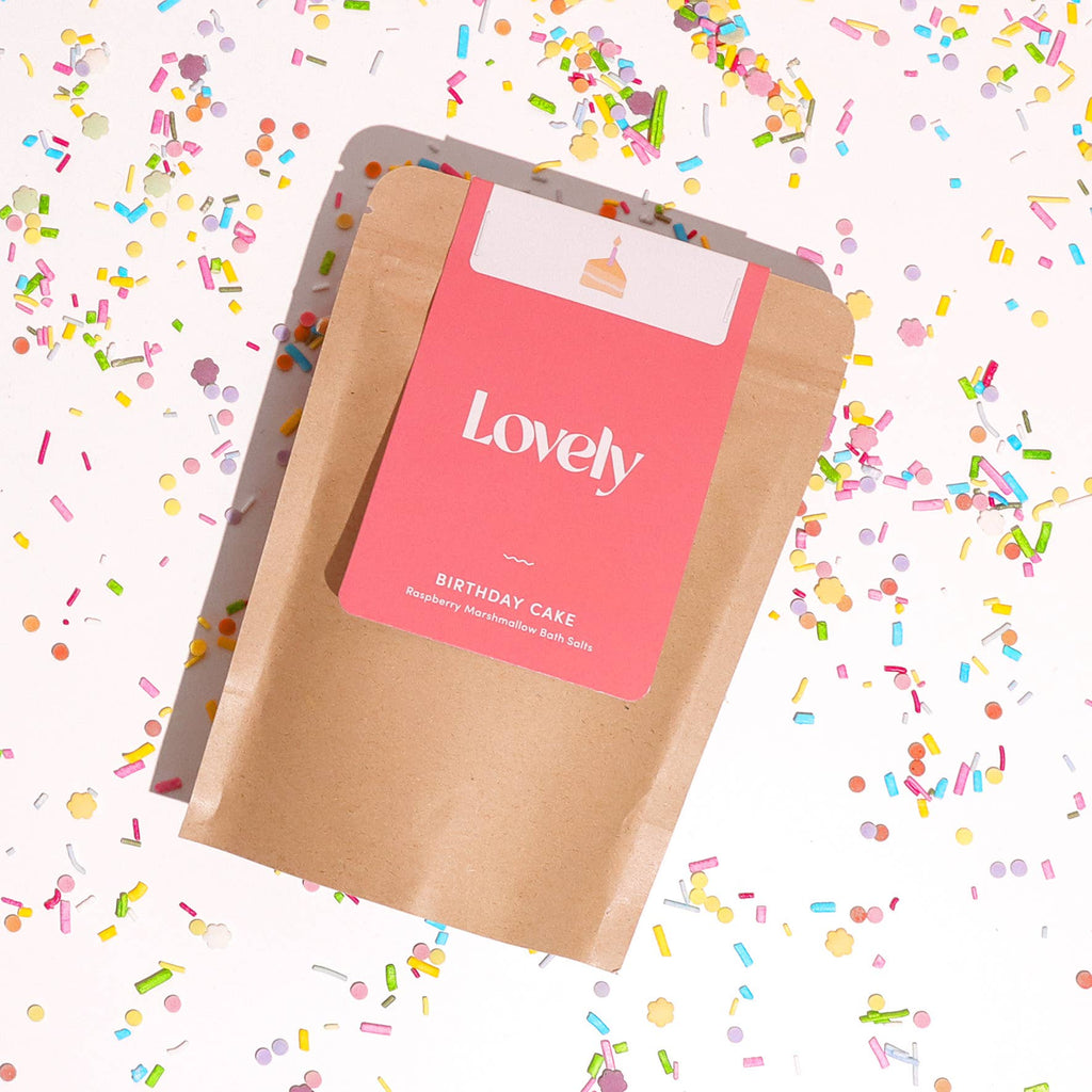 Lovely Skincare - Bath Salts -Birthday Cake - Raspberry Marshmallow