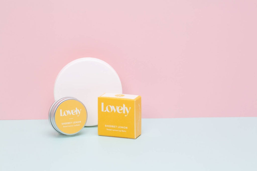 Lovely Skincare - Lip Balm - Sherbet Lemon - Lemon Sugar