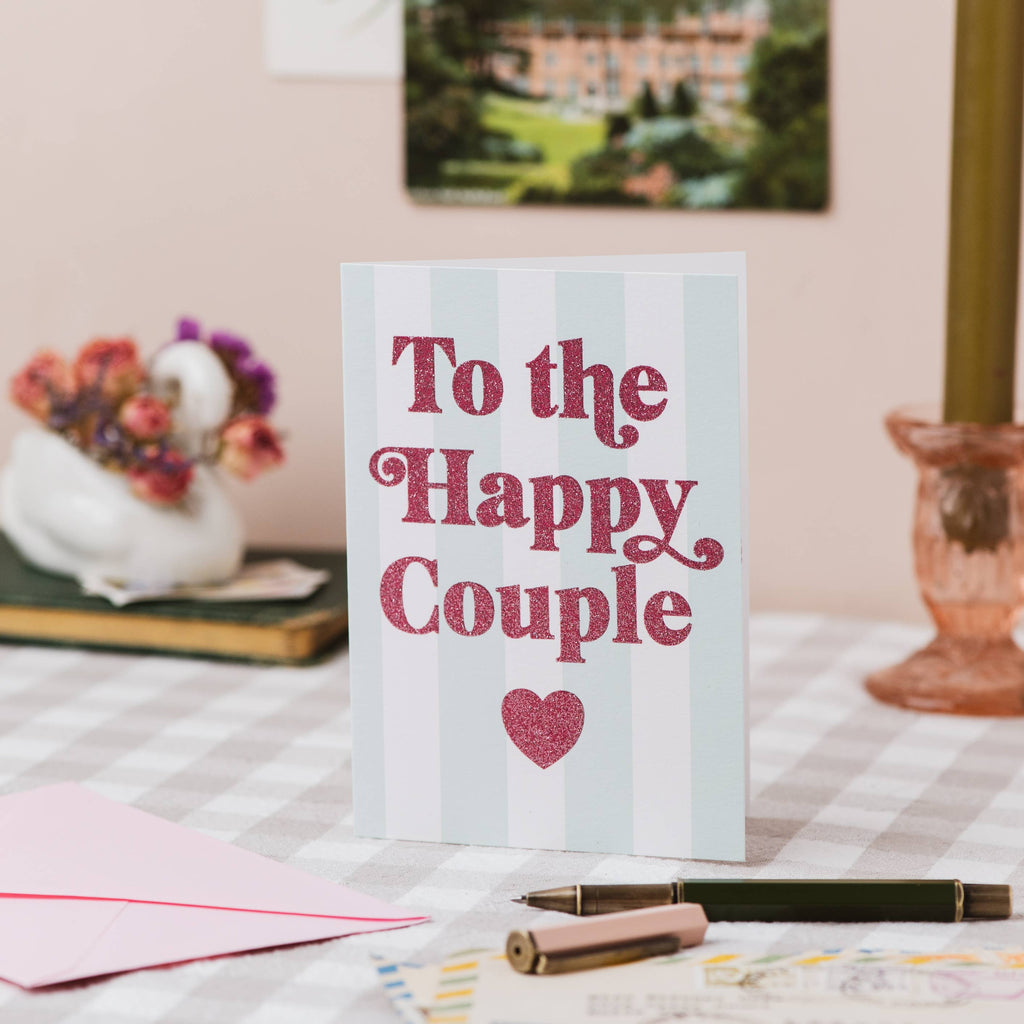 Oh Squirrel - 'To the Happy Couple' Card with Biodegradable Glitter Cellophane