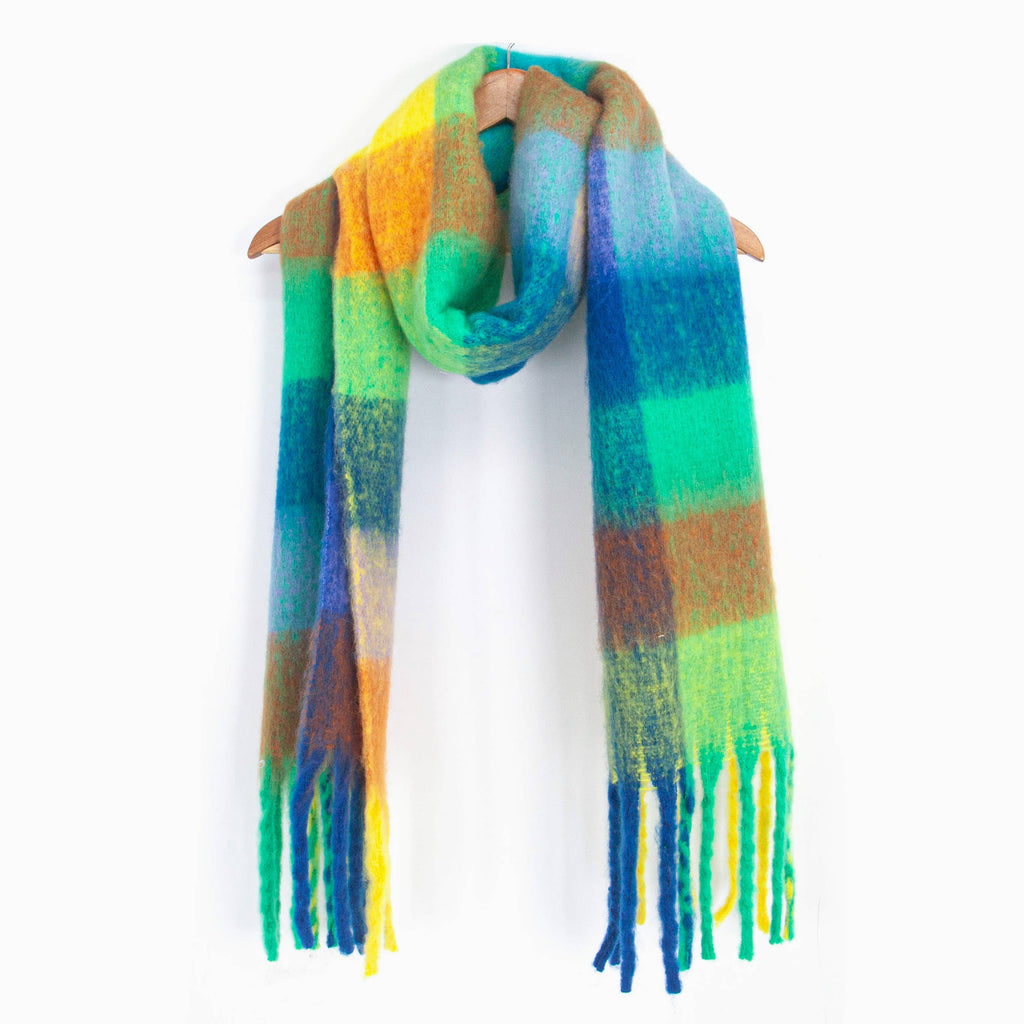 Sarta Accessories - Allie Heavyweight Scarf - Multi, Square Colour Block One-size