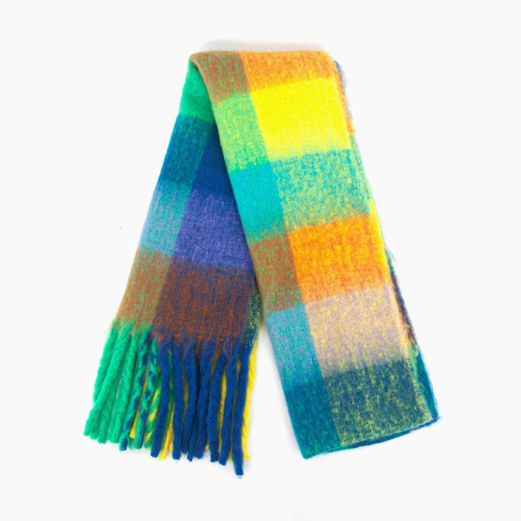 Sarta Accessories - Allie Heavyweight Scarf - Multi, Square Colour Block One-size