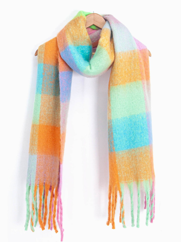 Sarta Accessories - Allie Heavyweight Scarf - Pastel, Square Colour Block One-size