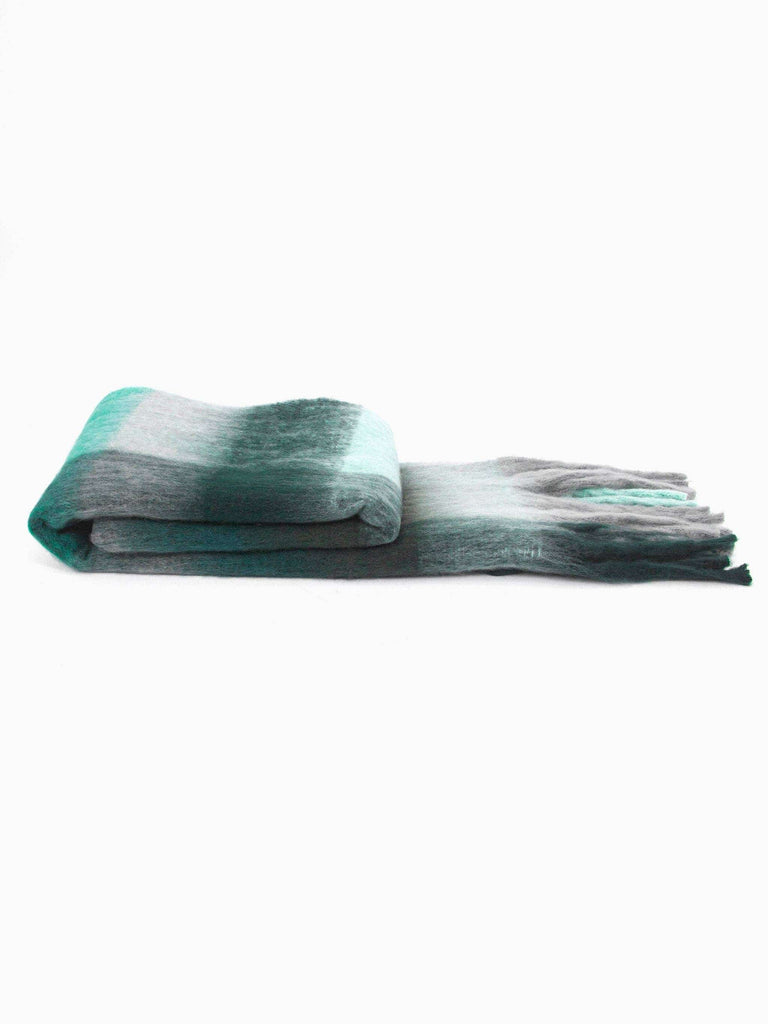 Sarta Accessories - Allie Heavyweight Scarf - Teal, Square Colour Block One-size