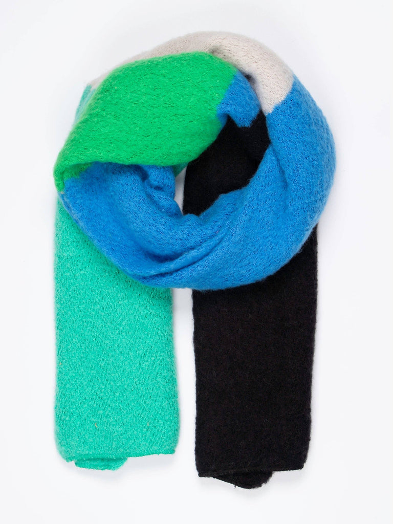 Sarta Accessories - Nellie Heavyweight Scarf - Blue/Green, Colour Block One-size