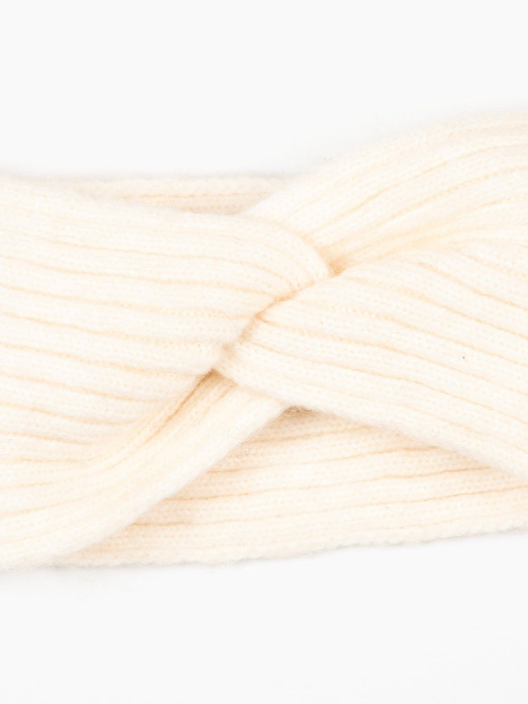 Sarta Accessories - Selena Knitted Headband - Cream, Ribbed One-size