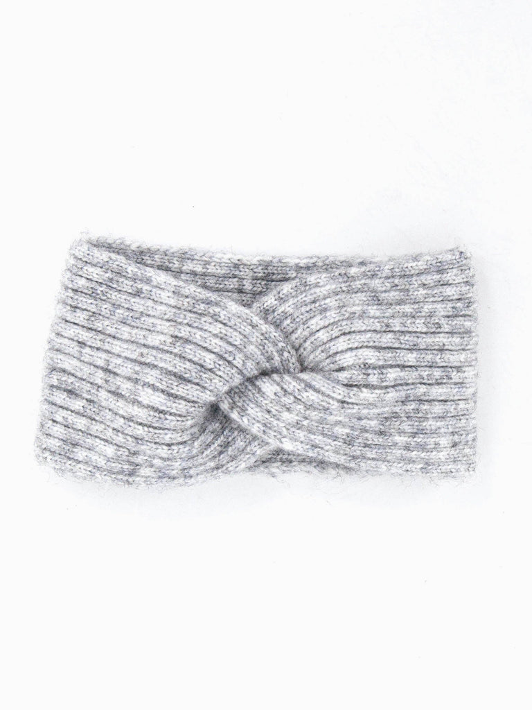 Sarta Accessories - Selena Knitted Headband - Grey, Ribbed One-size