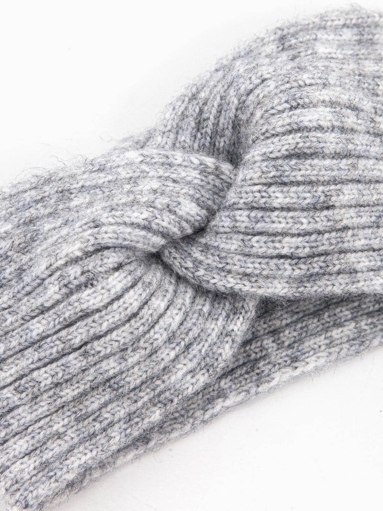 Sarta Accessories - Selena Knitted Headband - Grey, Ribbed One-size