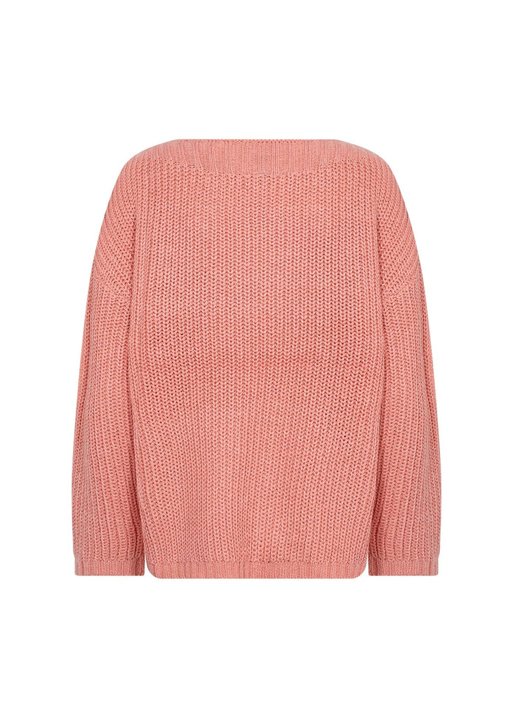 Soya Concept Cotton Wide Neck Jumper Coral