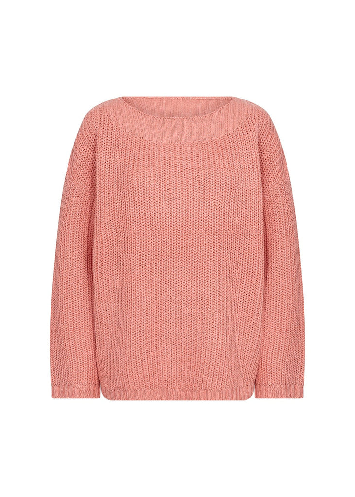 Soya Concept Cotton Wide Neck Jumper Coral